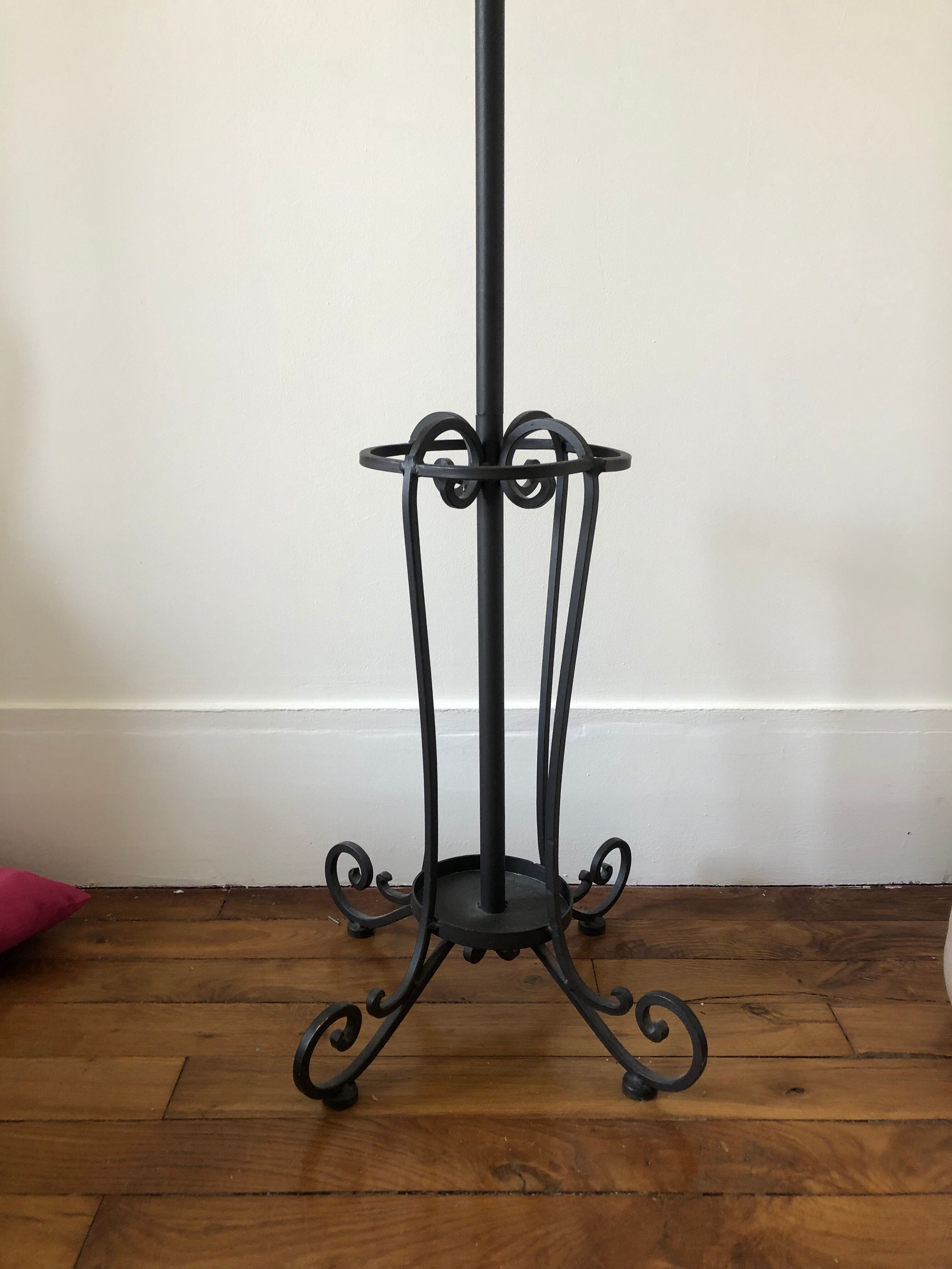 Wrought iron coat rack