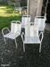 Set of 4 vintage garden armchairs