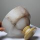 Vintage Italian alabaster footed bowl in white and beige, 1960s.