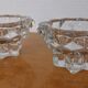 2 vintage crystal candle holders from Reims, France
