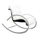 Rocking chair Memphis Ellipse leather Les Amisco with its cushion