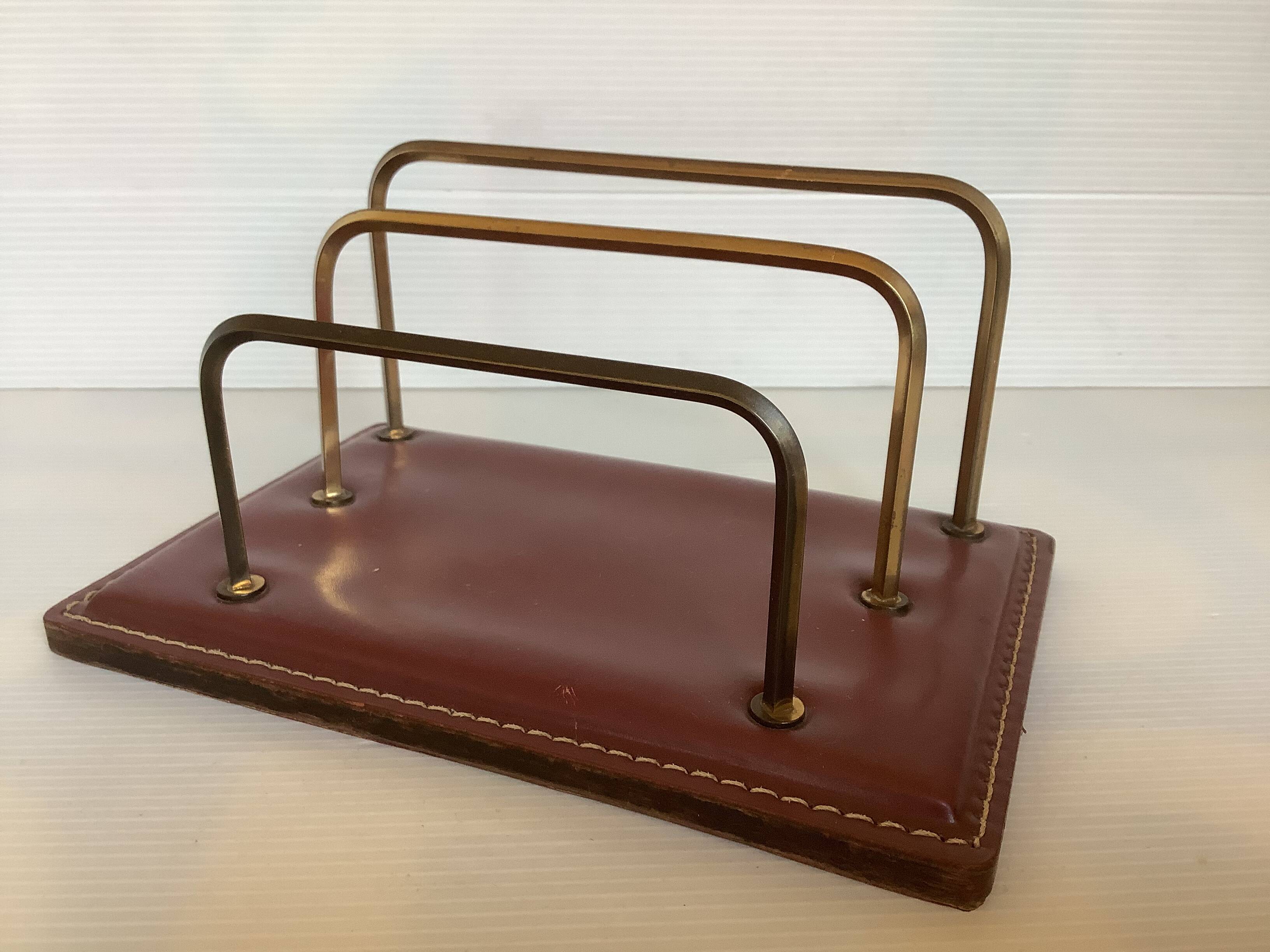Leather mail holder