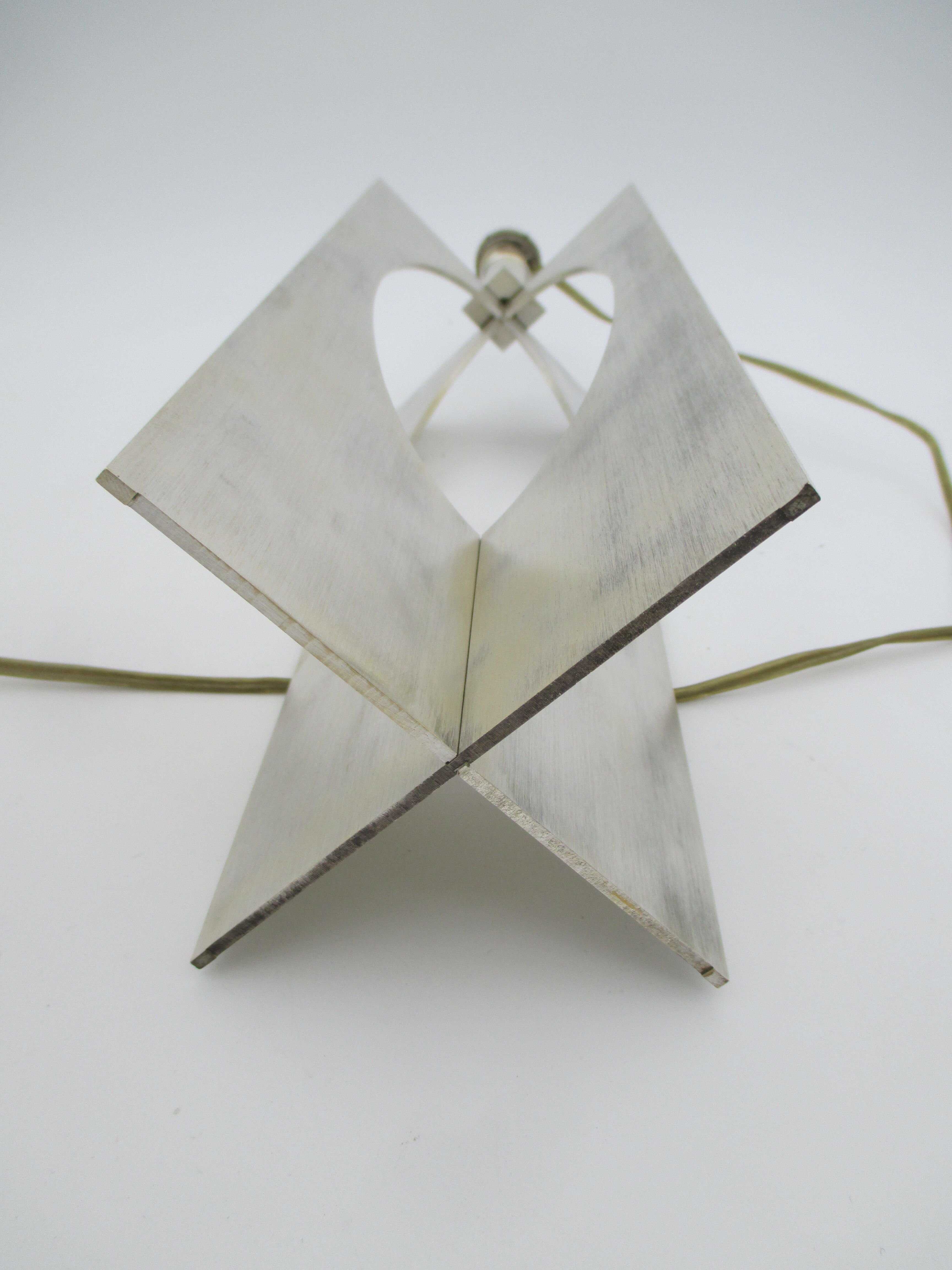 Lamp brass nickel-plated chrome year 70