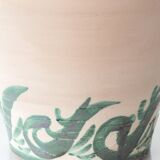 Spanish Revival Ceramic Table Lamp from Granada, New Green Silk Shade