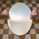 Oval illuminated brass mirror from the 70s