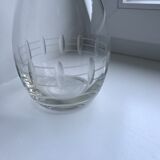 Engraved crystal wine decanter 20s-30s