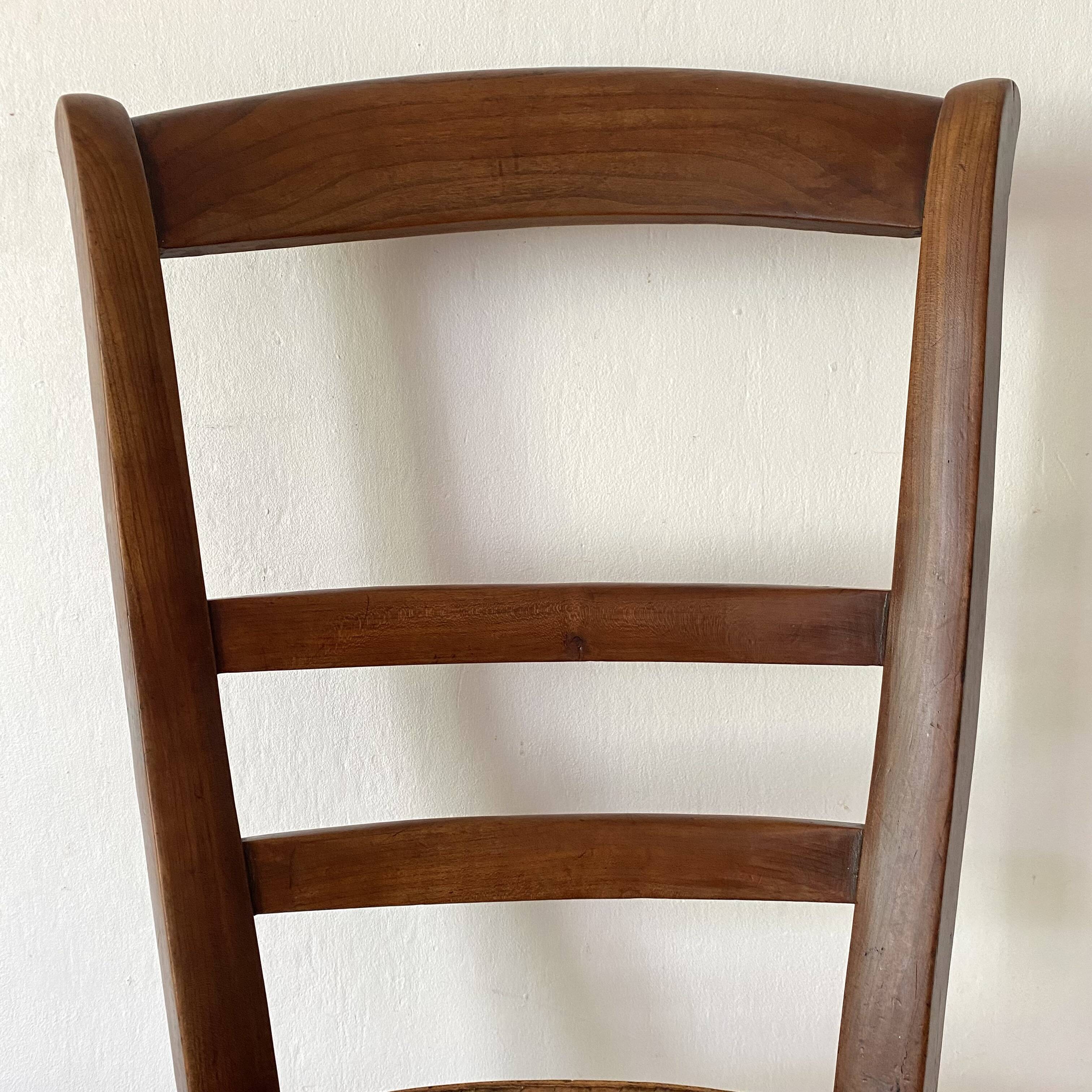 Rattan cane wooden chair