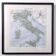 Illustrated map of Italy Europe 43x43cm vintage from 1950