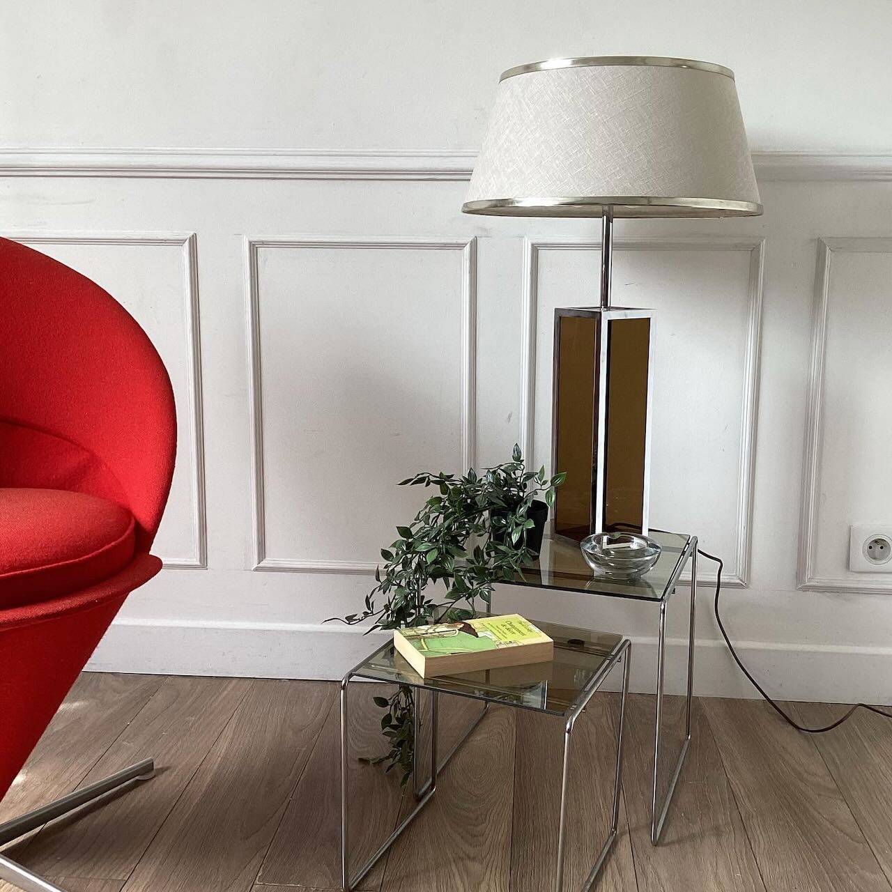 Large 70s plexiglass lamp