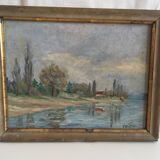 Old painting Riverside.