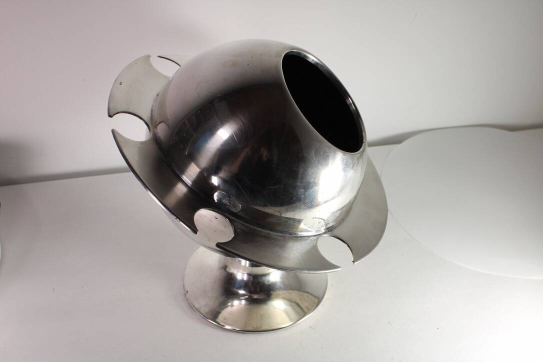 Champagne bucket Sptounik France Silver metal 1940
