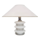 Lampe de table en chrome blanc et opale par Leclaire et Schafer, Allemagne, années 1970.