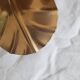 Golden metal flower sconces