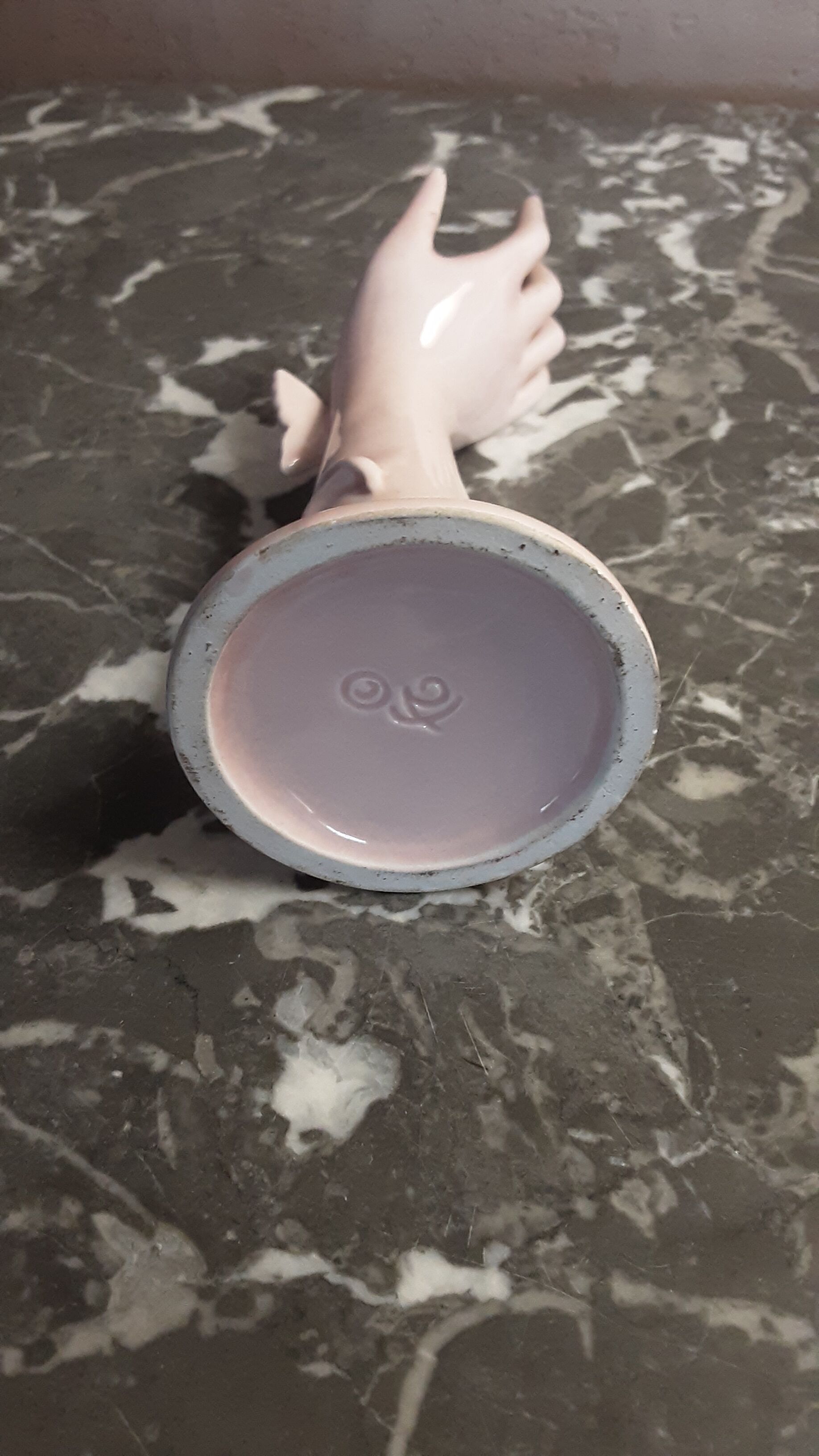 Hand vase in earthenware- vintage