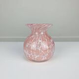 La Rochère pink blown glass vase, vintage