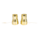 Hans-Agne Jakobsson Wall Lamps in Brass and Stained Wood, Sweden, 1970s