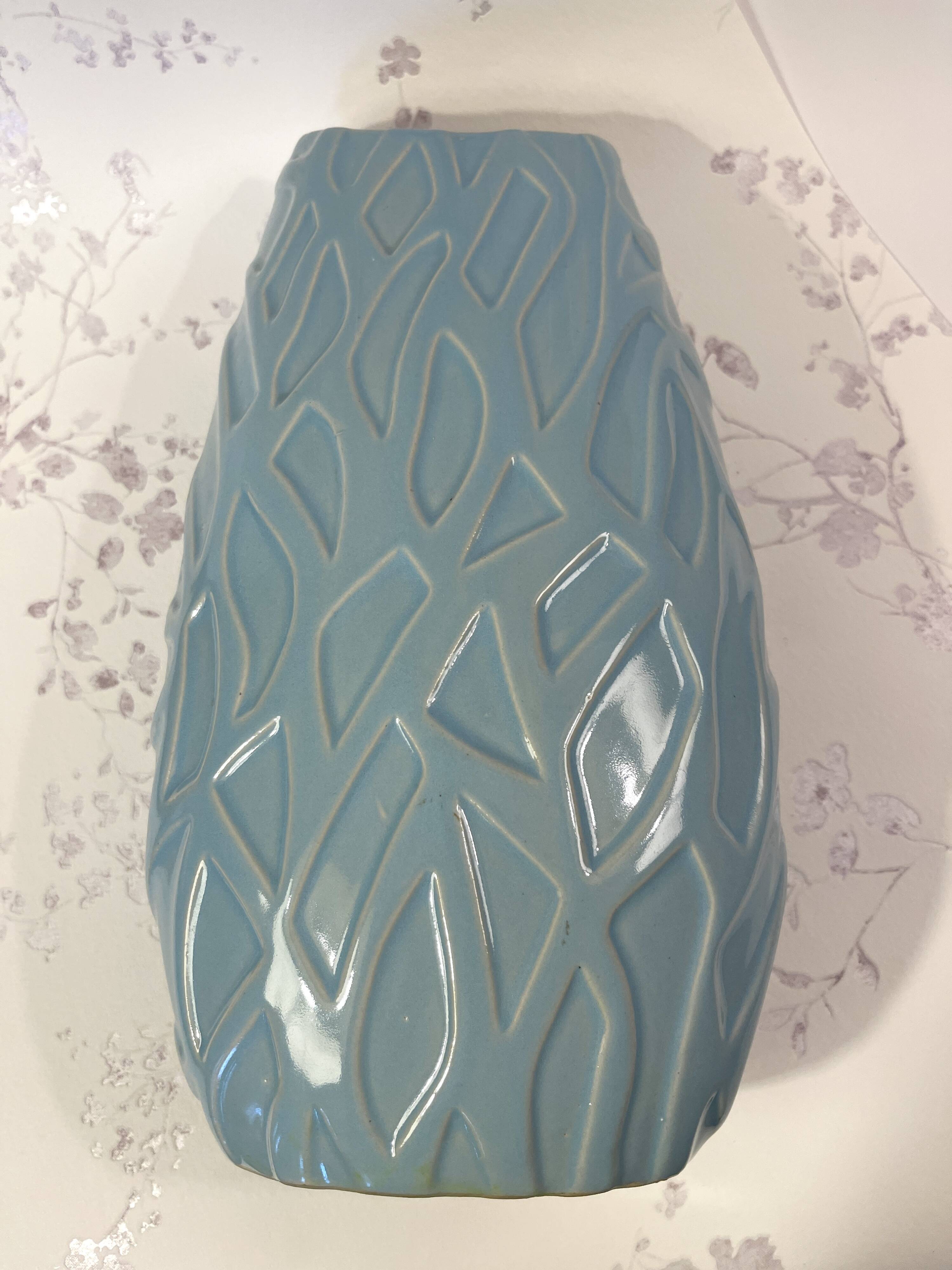 Blue ceramic vase