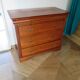 3-drawer chest of drawers with sliding shelf - Louis Philippe style - cherry color