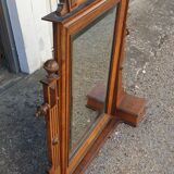 Neo classical baroque psyche mirror solid walnut