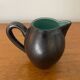 Old ST CLEMENT Ceramic Pitcher Black Green Interior 50's Vintage #B921