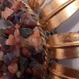 Soleil wall light with precious stones
