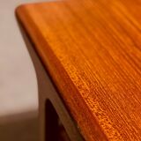 Teak Coffee table by with a rattan rack