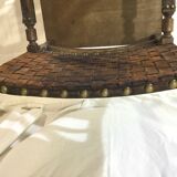 Armchair Henri II wood and leather