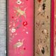 4-panel Japanese screen, 19th century, bird silk embroidery