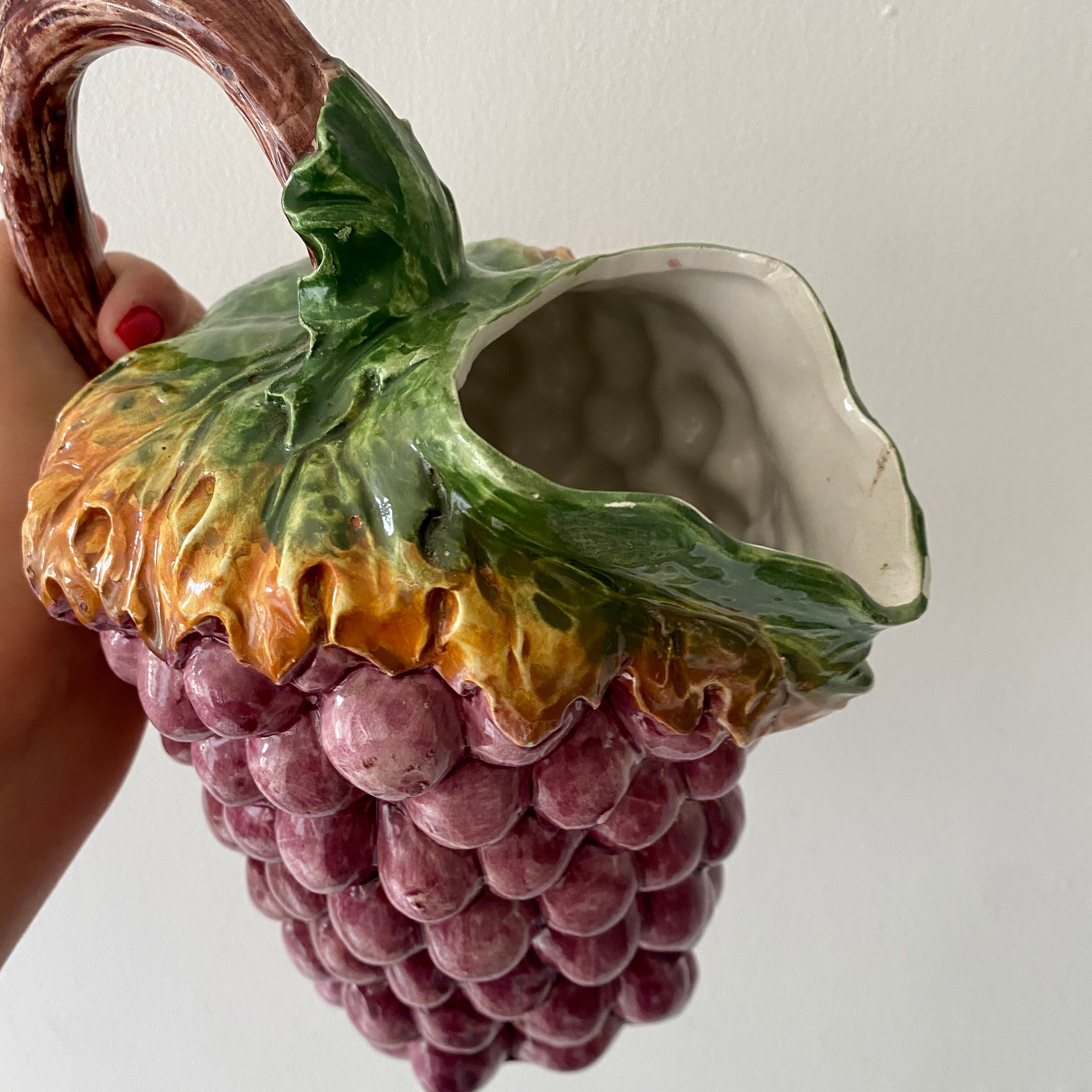 Pitcher - vintage slurry decanter in the shape of grapes