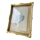 Antique  Frame gilded wood measurements 22 cm x 17  cm Convex Glass