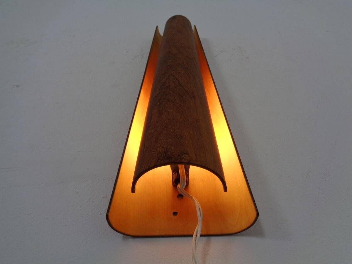 Danish Teak Wall Lamp, 1950s