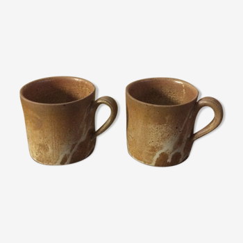 Two stoneware mugs