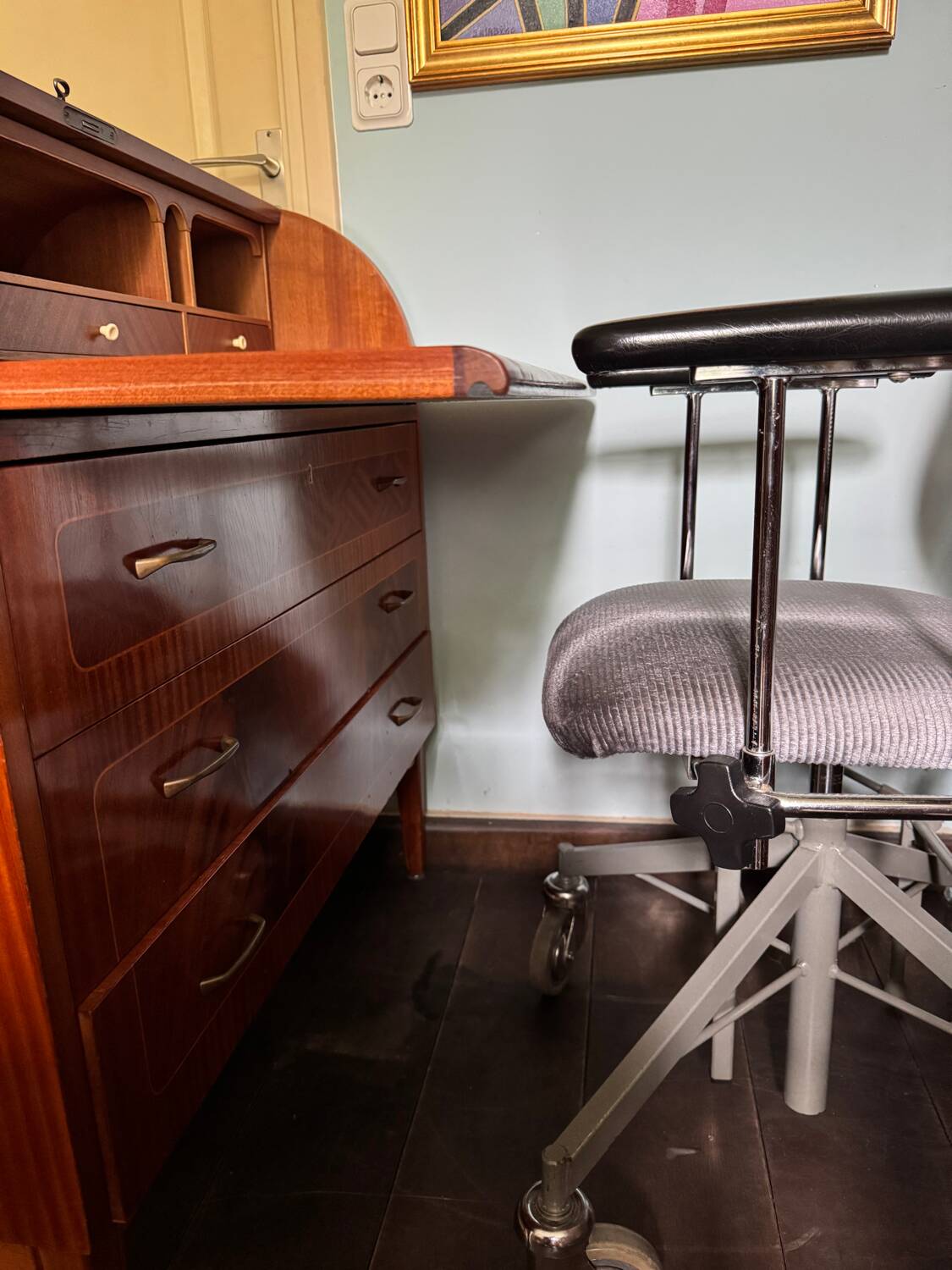 Bureau à cylindre en teck par Egan Ostergaard