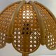 Vintage table lamp rattan and wicker 1970