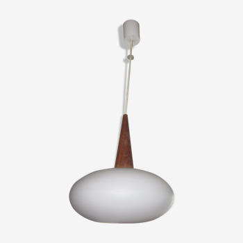 Suspension scandinave en teck et opaline