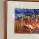 European vintage oil on canvas "Abstract" by unknown artist, glazed and framed 33×30cm