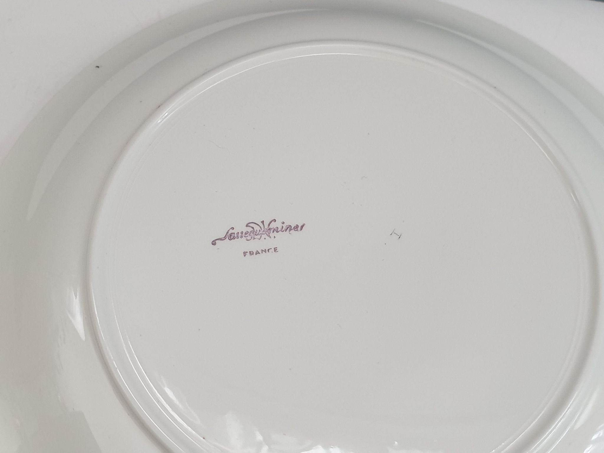 Assiette service à poisson Sarreguemines