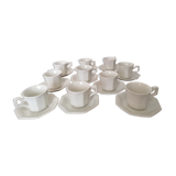 Set of 10 Johnson Brothers cups and saucers