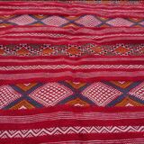 Handmade red Berber Kilim 203x109cm