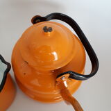 Enameled sheet metal teapot