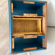 Art Deco bedside table reimagined – Teal & Onyx Marble