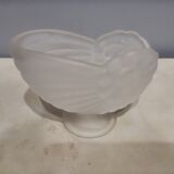 Empty art deco molded glass pocket