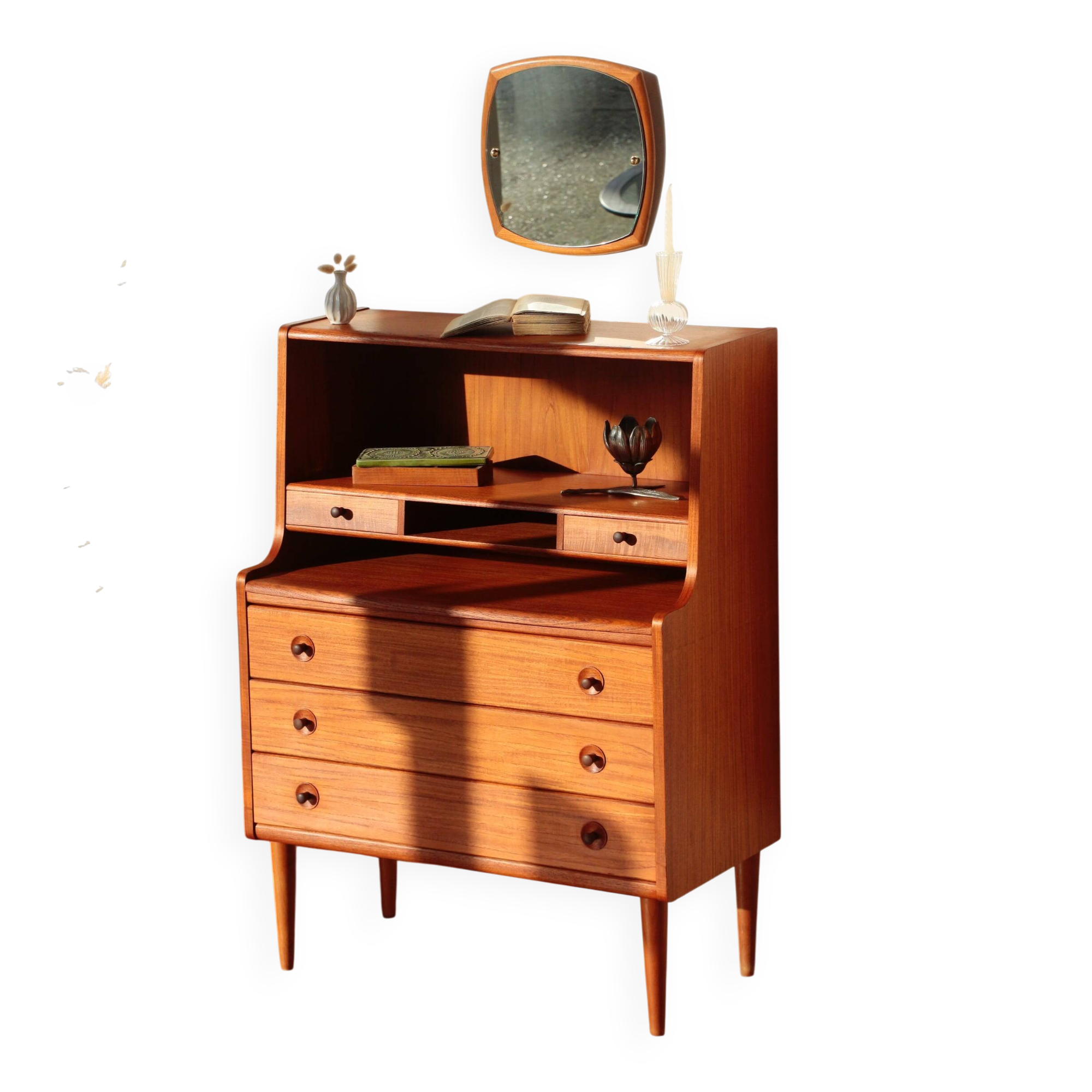Secrétaire scandinave en teck - MSE Mobler 1960