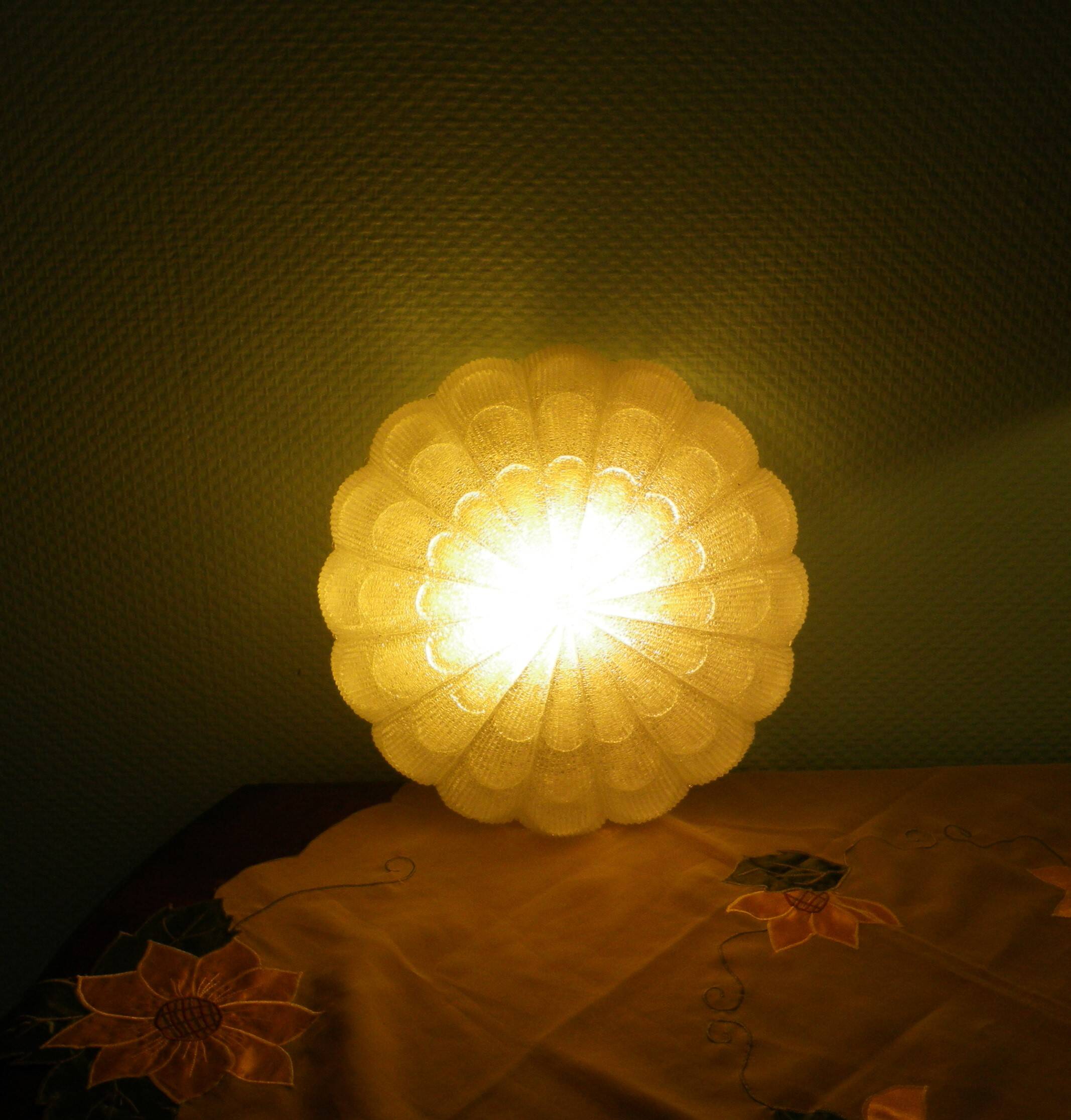 Flower-shaped press glass and glass ceiling light
