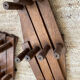 Pair of accordion coat hooks in oak from the 60s-70s.