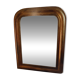 Antique Louis Philippe mirror, 19th century, mercury backing, wooden parquet back.