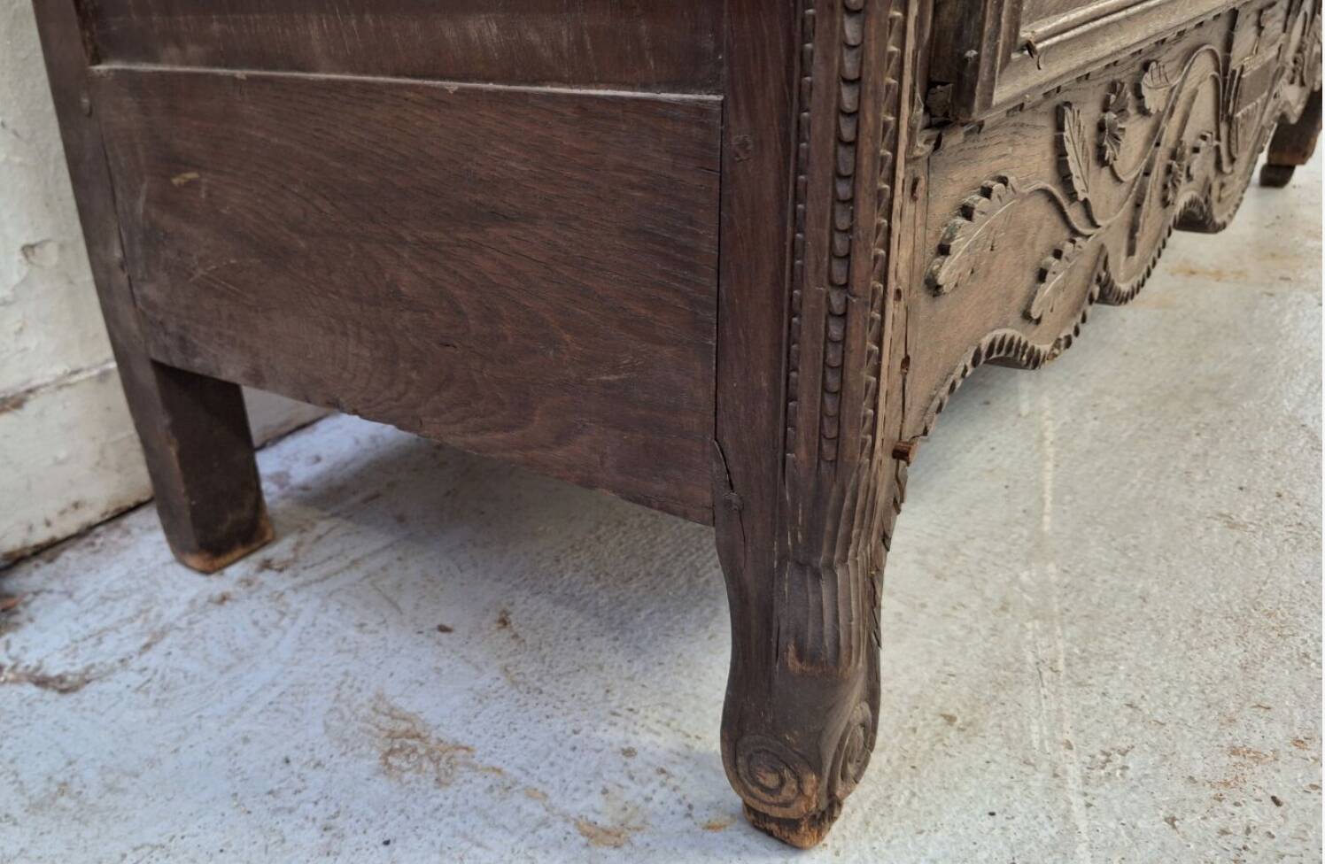 Large Norman wedding wardrobe from the 19th century.