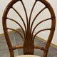 4 vintage woven rattan chairs