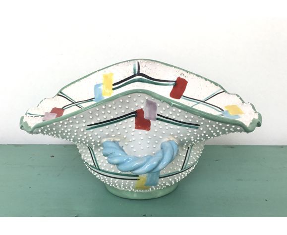 Numbered Deruta ceramic cup - Volpi Serafino - Italy - 1950