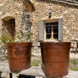 Riveted iron cache pots